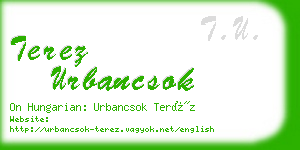 terez urbancsok business card